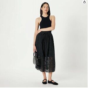 NWT The Drop Women’s Giorgi Lace Full Skirt, Black, L